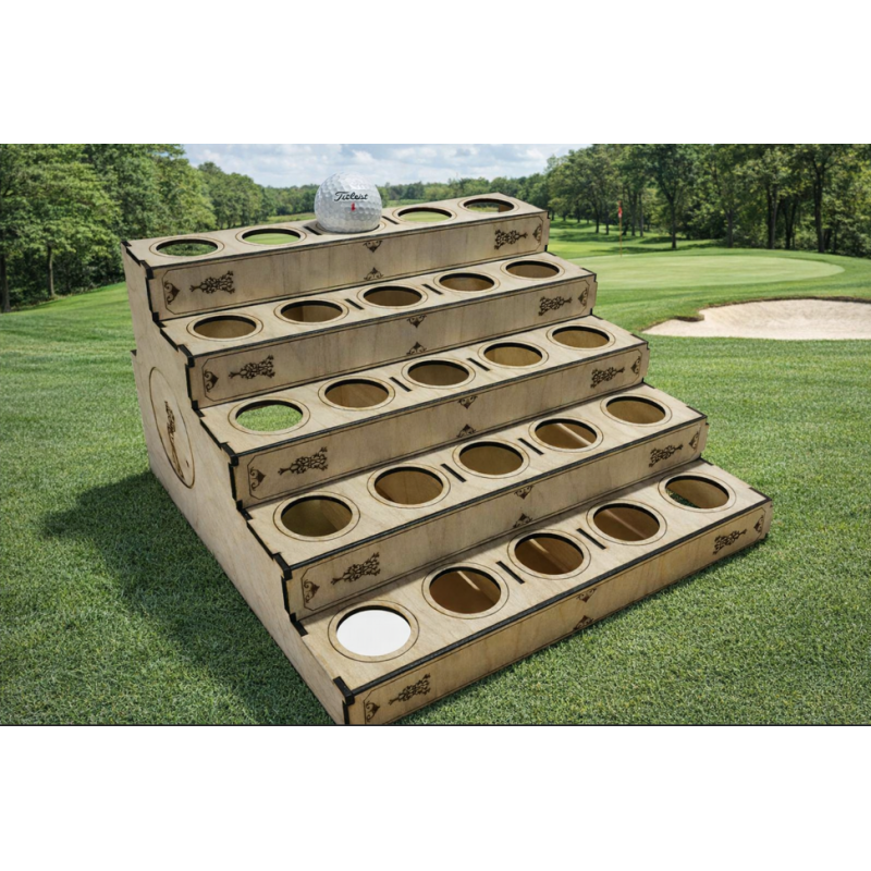 Plan Téléchargeable : Présentoir 25 Balles de Golf (Contreplaqué 3 mm)