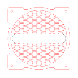CACHE VENTILATEUR PC HEXAGONAL plan téléchargeable
