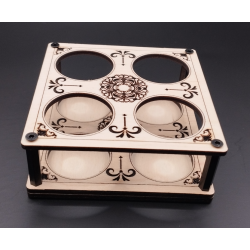 Présentoir Box pour Flacons Vaporette – 4 trous Ø32 mm