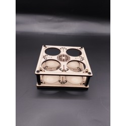 Présentoir Box pour Flacons Vaporette – 4 trous Ø32 mm